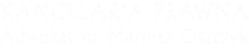 Kancelaria Prawna Adwokat dr Mariusz Oszczyk